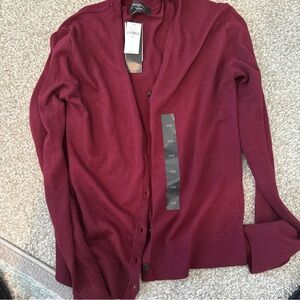 Banana Republic Red Cardigan Sweater Classic Knit